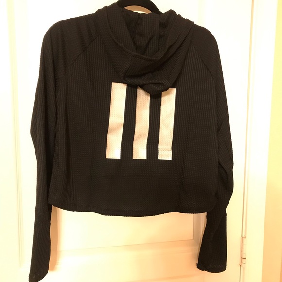 NWT ADIDAS Adapt Climalite Pullover Cropped Hoodie - Picture 8 of 8